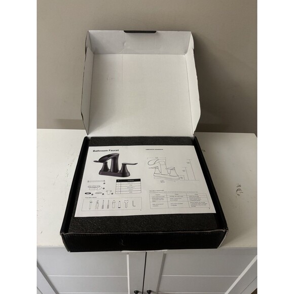 Yundoom Brushed Gold Waterfall Bathroom Faucet Swivel Spout Pop Up Drain BF4-04 - Picture 14 of 16